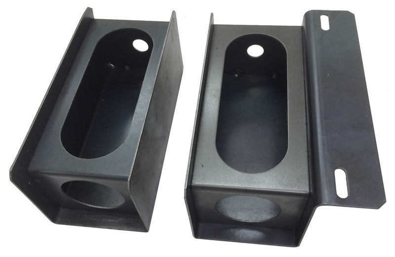 LIBRA Set of Steel Trailer 6" Oval & 2" Round Side Light Mount Box W/License Plate Rack - 24013/24014 - Image 1